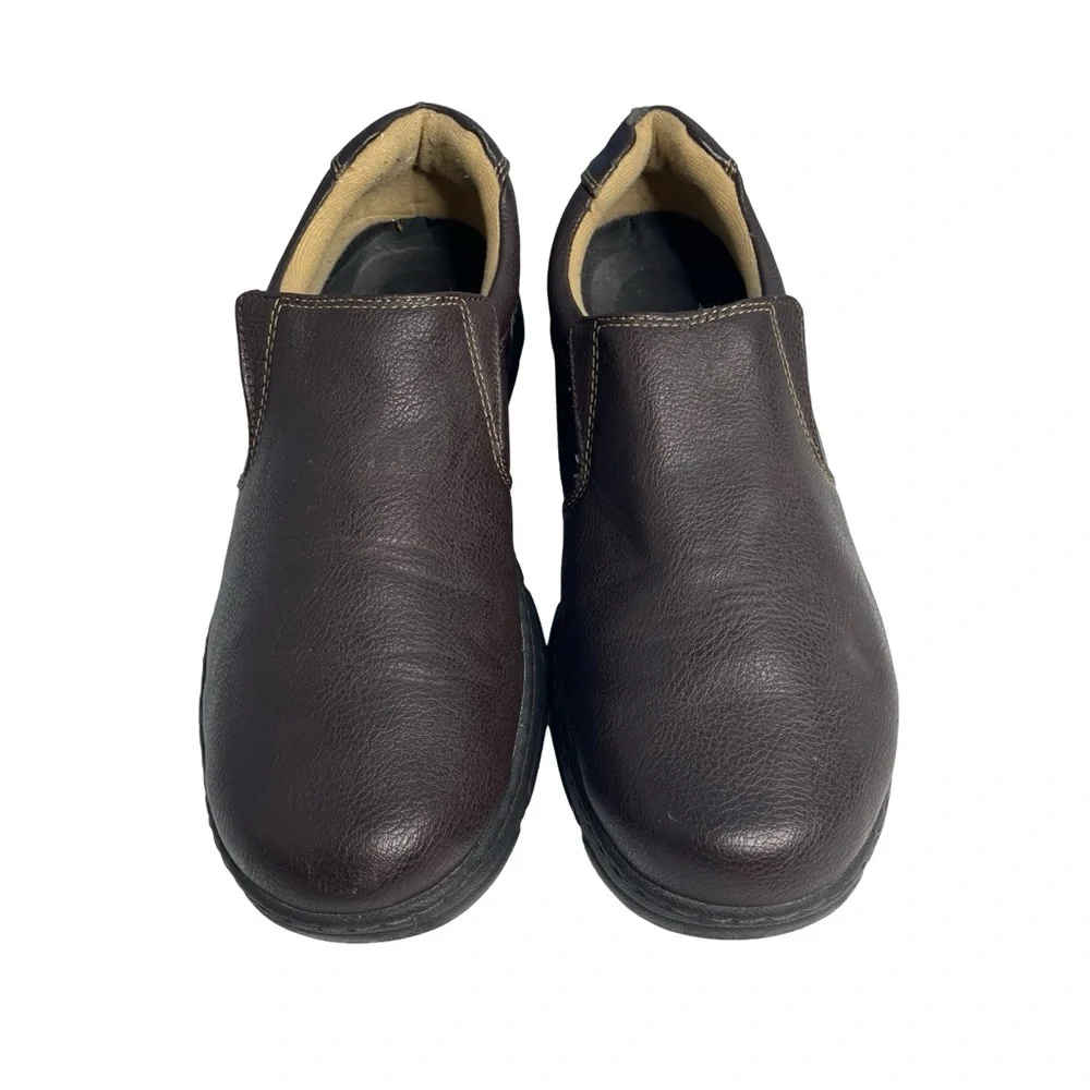 Stone Creek men slide in comfort oxfords size 11.5 leather brown